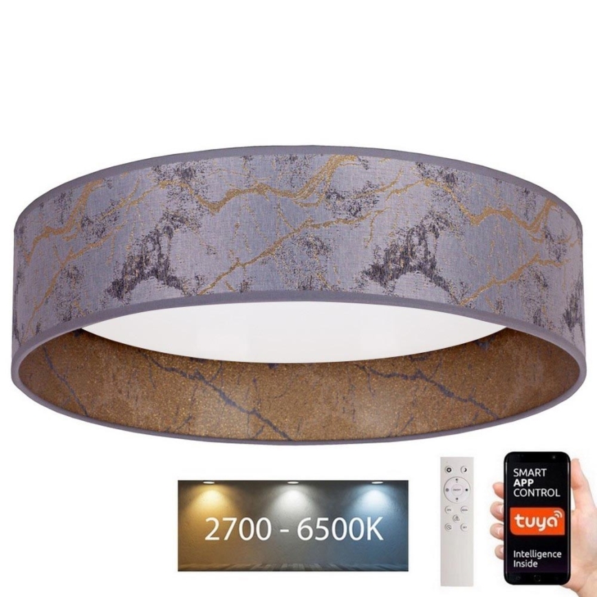 Brilagi - LED Dimbar taklampa VELVET SMART LED/36W/230V diameter 55 cm 2700-6500K Wi-Fi Tuya grå/gyllene + fjärrkontroll