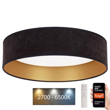 Brilagi - LED Dimbar taklampa VELVET SMART LED/36W/230V diameter 55 cm 2700-6500K Wi-Fi Tuya svart/gyllene + fjärrkontroll
