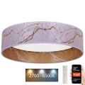 Brilagi - LED dimbar taklampa VELVET SMART LED/36W/230V Ø 55 cm 2700-6500K Wi-Fi Tuya vit/guld + fjärrkontroll