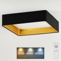 Brilagi - LED Dimbar taklampa VELVET SQUARE LED/24W/230V 3000/4000/6500K + fjärrkontroll svart