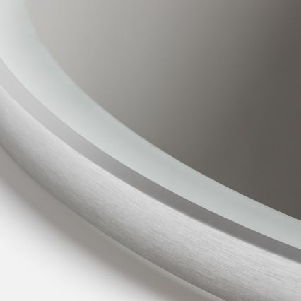 Brilagi - Dimbar uppvärmd badrumsspegel med bakgrundsbelysning ALU PRO LED/18W/230V Ø 60 cm 3000/4000/6500K IP44 matt krom