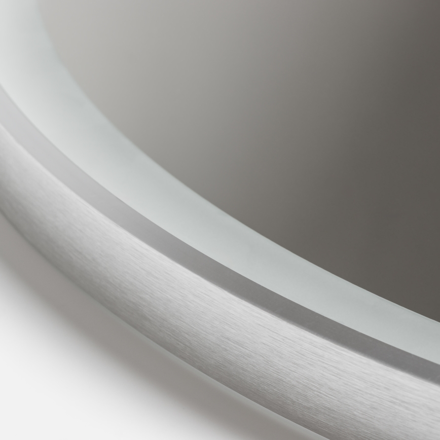 Brilagi - Dimbar uppvärmd badrumsspegel med bakgrundsbelysning ALU PRO LED/18W/230V Ø 60 cm 3000/4000/6500K IP44 matt krom