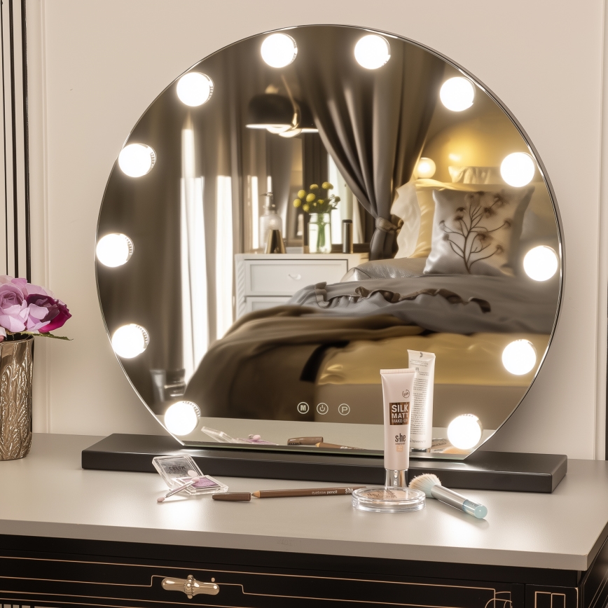 Brilagi - LED Dimbart sminkespegel HOLLYWOOD LED/12W/230V 3000/4000/6500K