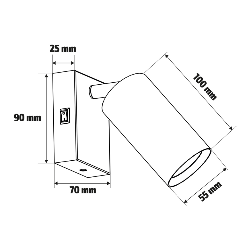 Brilagi - LED-dimbar väggspot SELE 1xGU10/6,5W/230V 2700-6500K svart