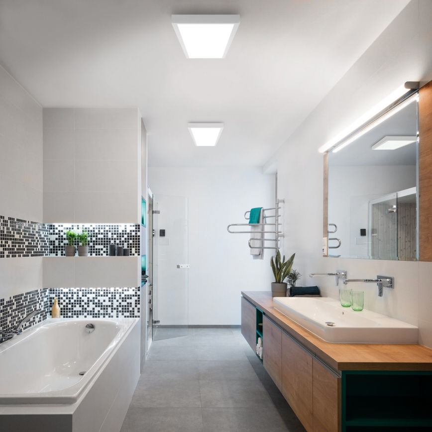 Brilagi - Dimmable Bathroom Ceiling Light FRAME SMART LED/50W/230V 30x120 cm 3000-6000K IP44 Vit + Fjärrkontroll
