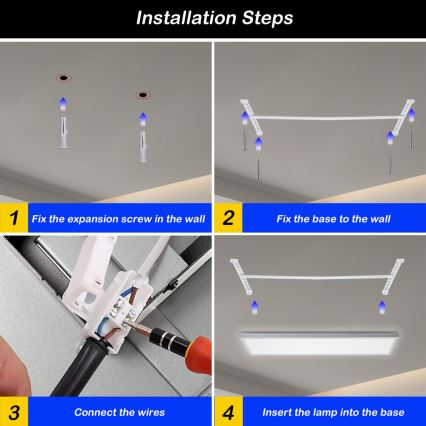 Brilagi - Dimmable Bathroom Ceiling Light FRAME SMART LED/50W/230V 30x120 cm 3000-6000K IP44 Vit + Fjärrkontroll