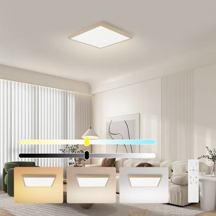Brilagi - FRAME SMART LED dimbar takarmatur för badrum 50W/230V 60x60 cm 3000-6000K IP44 beige + fjärrkontroll