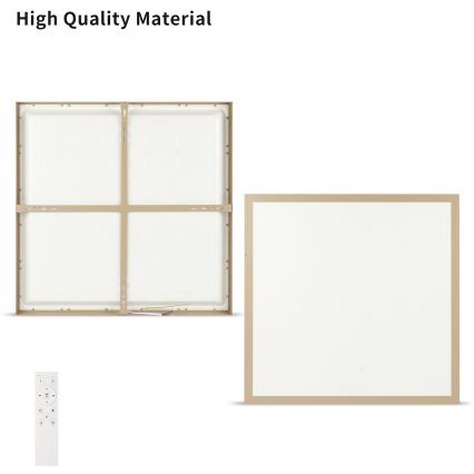 Brilagi - FRAME SMART LED dimbar takarmatur för badrum 50W/230V 60x60 cm 3000-6000K IP44 beige + fjärrkontroll