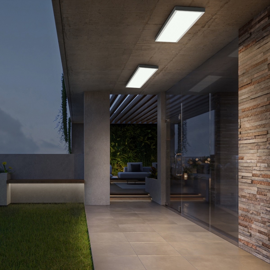 Brilagi - Dimbart LED-takarmatur för badrum FRAME SMART LED/50W/230V 120x30 cm 3000-6000K IP44 vit + fjärrkontroll