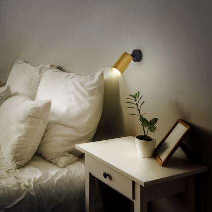 Brilagi - Dimbar LED-spotlampa SELE GOLDEN 1xGU10/6,5W/230V 2700-6500K svart/guld