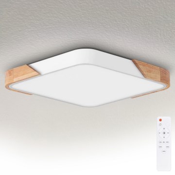 Brilagi - LED dimmbar taklampa PILANA LED/60W/230V 3000-6500K ek/vit 56x56 cm + fjärrkontroll