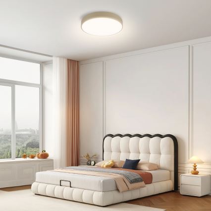 Brilagi - LED Dimmerbar taklampan POOL LED/36W/230V 3000-6000K Ø 30 cm beige + fjärrkontroll