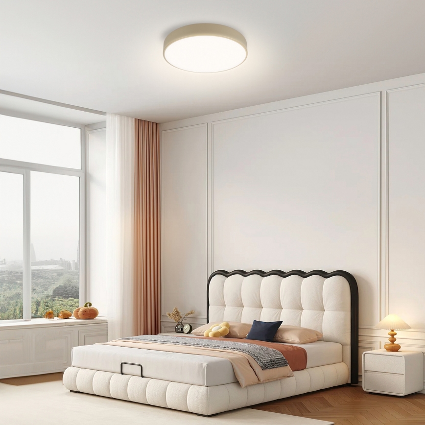 Brilagi - LED Dimmerbar taklampan POOL LED/36W/230V 3000-6000K Ø 30 cm beige + fjärrkontroll