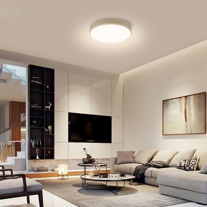 Brilagi - LED Dimmerbar taklampan POOL LED/36W/230V 3000-6000K Ø 30 cm beige + fjärrkontroll
