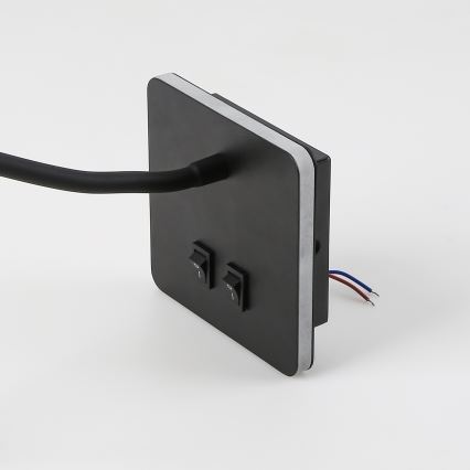 Brilagi - LED Flexibel vägglampa MAYA Double LED/4W/230V + LED/3W svart