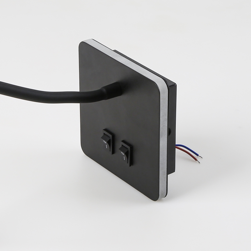Brilagi - LED Flexibel vägglampa MAYA Double LED/4W/230V + LED/3W svart
