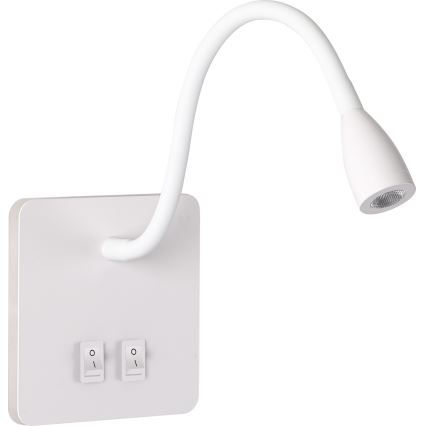 Brilagi - LED Flexibel vägglampa MAYA Double LED/4W/230V + LED/3W vit