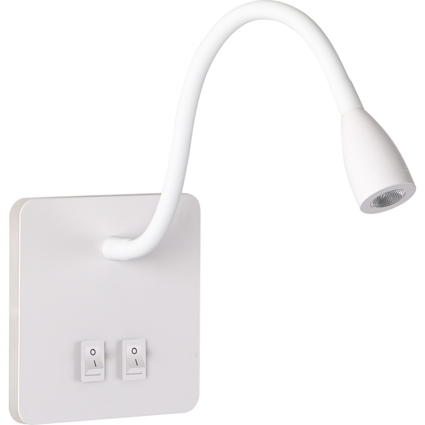 Brilagi - LED Flexibel vägglampa MAYA Double LED/4W/230V + LED/3W vit