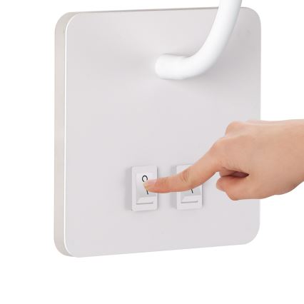 Brilagi - LED Flexibel vägglampa MAYA Double LED/4W/230V + LED/3W vit