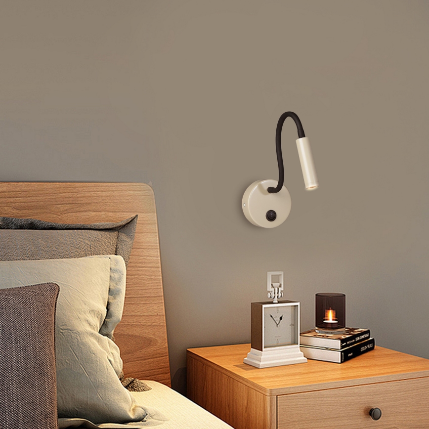 Brilagi - LED Flexibel vägglampa MAYA LED/3W/230V 4000K beige