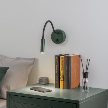 Brilagi - LED Flexibel vägglampa MAYA LED/3W/230V 4000K grön