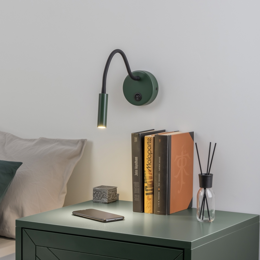 Brilagi - LED Flexibel vägglampa MAYA LED/3W/230V 4000K grön