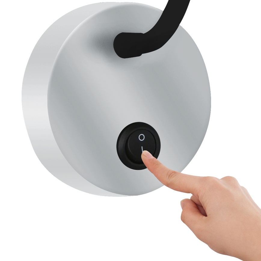 Brilagi - LED Flexibel vägglampa MAYA LED/3W/230V 4000K silver