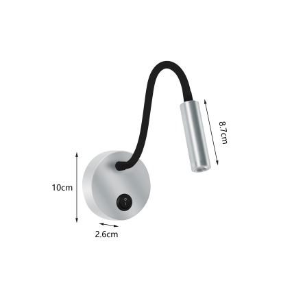 Brilagi - LED Flexibel vägglampa MAYA LED/3W/230V 4000K silver