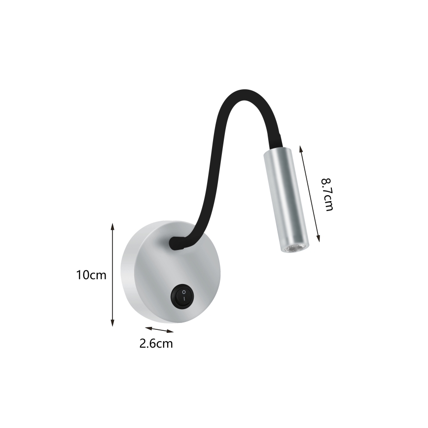 Brilagi - LED Flexibel vägglampa MAYA LED/3W/230V 4000K silver