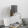 Brilagi - LED Flexibel vägglampa NUBILA 1xE27/25W/230V + LED/3W matt krom/antracit