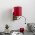 Brilagi - LED Flexibel vägglampa NUBILA 1xE27/25W/230V + LED/3W matt krom/pompejansk röd