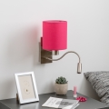 Brilagi - LED Flexibel vägglampa NUBILA 1xE27/25W/230V + LED/3W matt krom/rosa