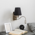 Brilagi - LED Flexibel vägglampa NUBILA 1xE27/25W/230V + LED/3W matt krom/svart