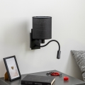 Brilagi - LED Flexibel vägglampa NUBILA 1xE27/25W/230V + LED/3W svart
