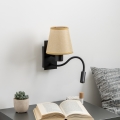 Brilagi - LED Flexibel vägglampa NUBILA 1xE27/25W/230V + LED/3W svart/ljusbrun