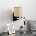 Brilagi - LED Flexibel vägglampa NUBILA 1xE27/25W/230V + LED/3W svart/ljusbrun