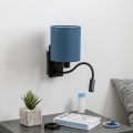 Brilagi - LED Flexibel vägglampa NUBILA 1xE27/25W/230V + LED/3W svart/mörkblå