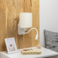 Brilagi - LED Flexibel vägglampa NUBILA 1xE27/25W/230V + LED/3W vit/grädde