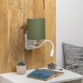 Brilagi - LED Flexibel vägglampa NUBILA 1xE27/25W/230V + LED/3W vit/grön