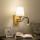 Brilagi - LED Flexibel vägglampa NUBILA WOOD 1xE27/25W/230V + LED/3W ek/grädde