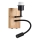 Brilagi - LED Flexibel vägglampa NUBILA WOOD 1xE27/25W/230V + LED/3W ek/svart