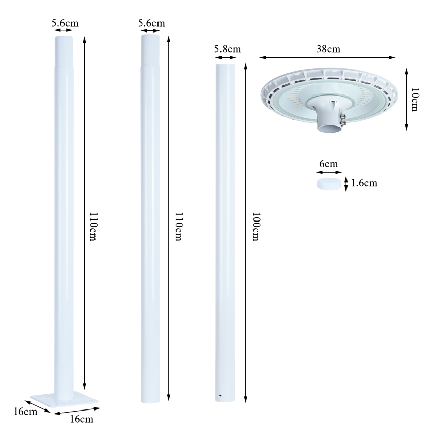 Brilagi - LED gatulampa URBANSPARK LED/120W/230V vit IP65