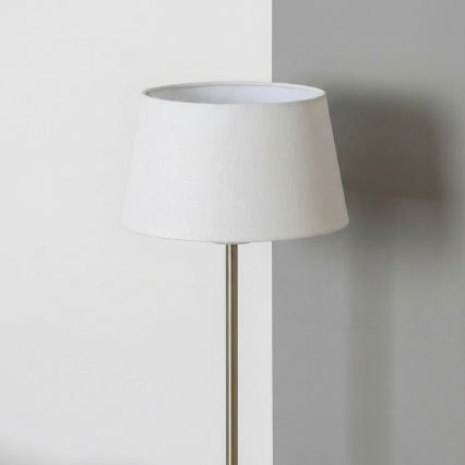 Brilagi - LED-golvlampa CERIA 1xE27/40W/230V diam. 30 cm vit/mattkrom