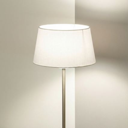 Brilagi - LED-golvlampa CERIA 1xE27/40W/230V diam. 30 cm vit/mattkrom