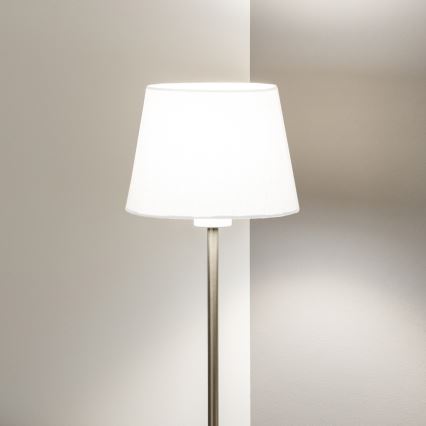 Brilagi - LED-golvlampa CERIA 1xE27/40W/230V Ø 20,5 cm vit/mattkrom