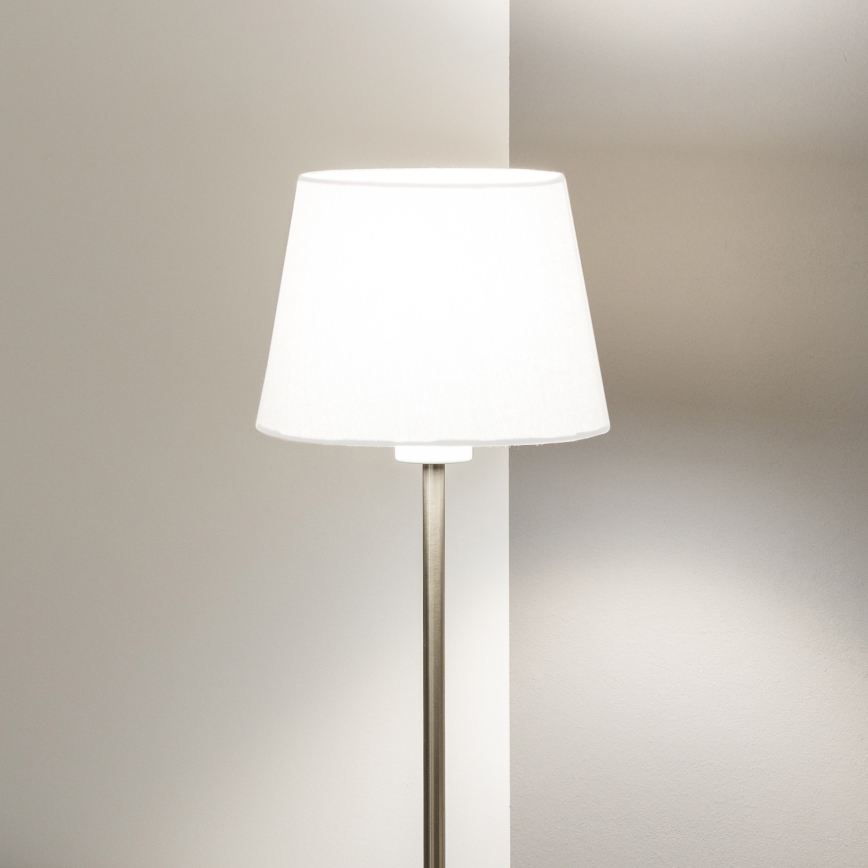 Brilagi - LED-golvlampa CERIA 1xE27/40W/230V Ø 20,5 cm vit/mattkrom
