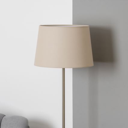 Brilagi - LED golvlampa CERIA 1xE27/40W/230V Ø 30 cm beige/mattkrom