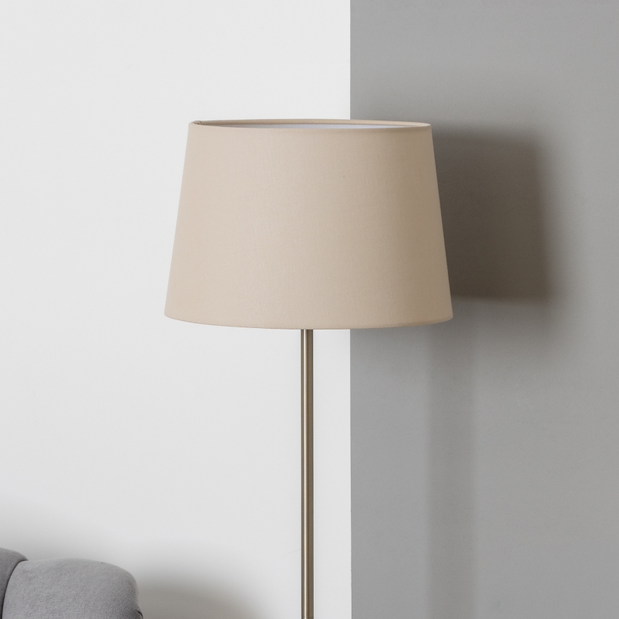 Brilagi - LED golvlampa CERIA 1xE27/40W/230V Ø 30 cm beige/mattkrom