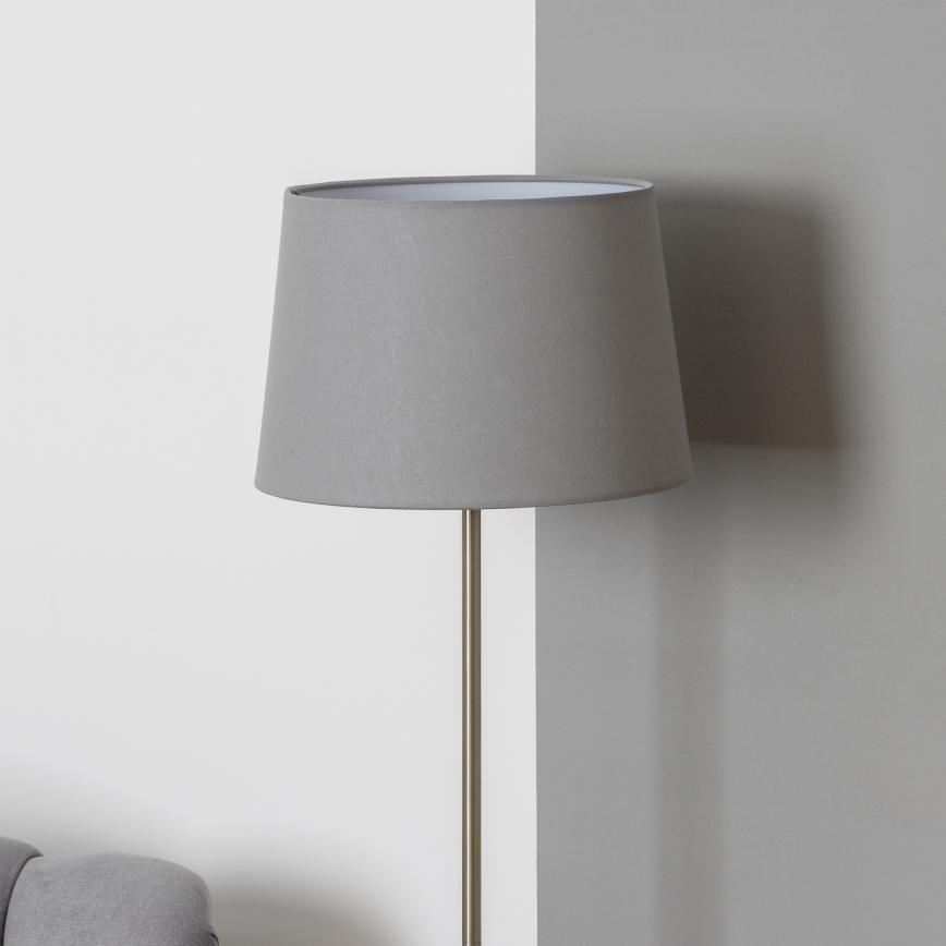 Brilagi - LED-golvlampa CERIA 1xE27/40W/230V Ø 30 cm, grå/mattkrom