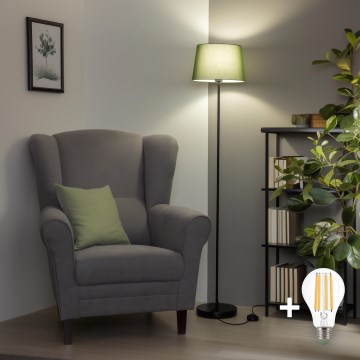 Brilagi - LED-golvlampa CERIA 1xE27/40W/230V Ø 30 cm grön/svart